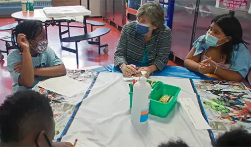 Randi Weingarten at school visit