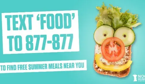 Free summer meals graphic