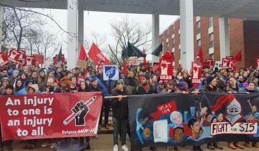 Rally during Bargaining for the Common Good conference