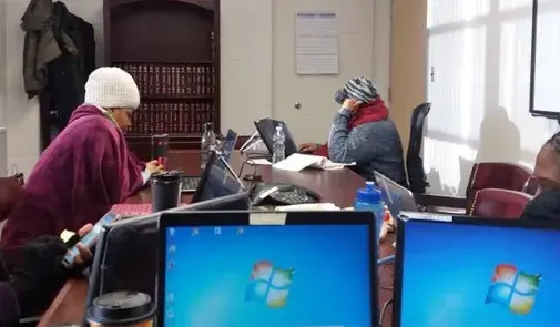 Cold Maryland public employees on the job