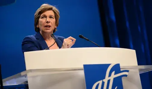 Weingarten delivering her keynote address