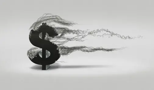 Graphic of dollar sign in grayscale