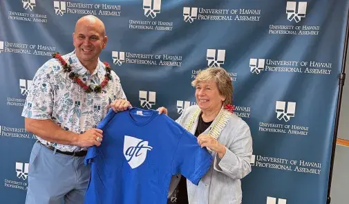 UHPA Executive Director Christian Fern and AFT President Randi Weingarten.