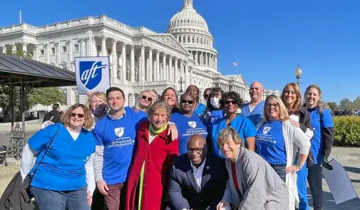 healthcare members rally for safe staffing