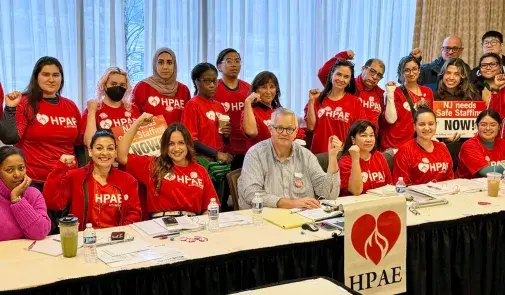 In June, HPAE members at Palisades Medical Center in North Bergen, N.J. overwhelmingly ratified a historic contract that established patient-to-staff ratios for the first time.