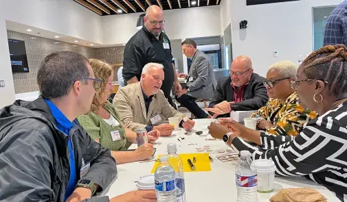 Educators piloting the Advanced Technology Framework take part in project-based learning at the Micron nanofabrication facility in Manassas, Va.