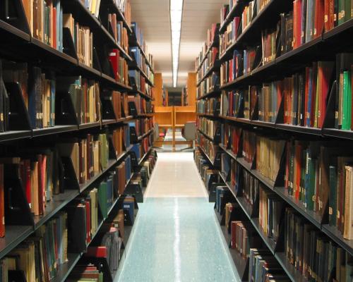 Photo of library stacks