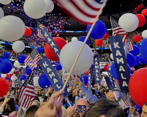 Photo of crowd at DNC