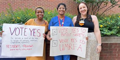 Residents and fellows at the University of Maryland Medical Center voted to form a union, the University of Maryland Residents and Fellows Alliance, which will be affiliated with AFT Maryland.