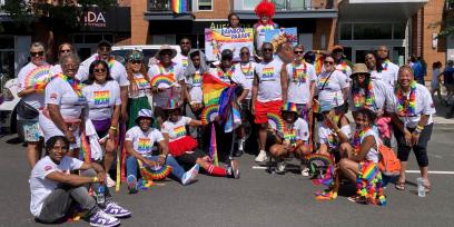 Washington Teachers' Union members celebrate at D.C.'s Pride parade.